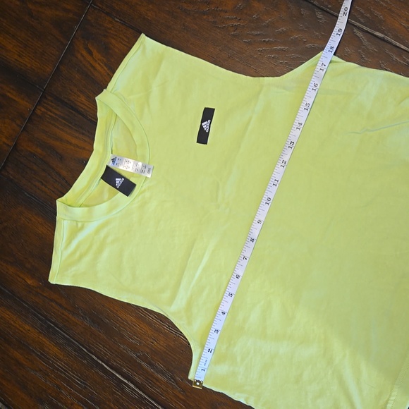 Adidas Neon Green Cropped Tank Top, Women's Size Medium, Decent Condition - Picture 4 of 7